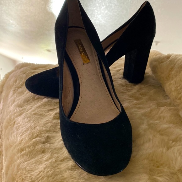 Louise et Cie Lo-Fren Suede Loafer with Pearls- Black main image 1